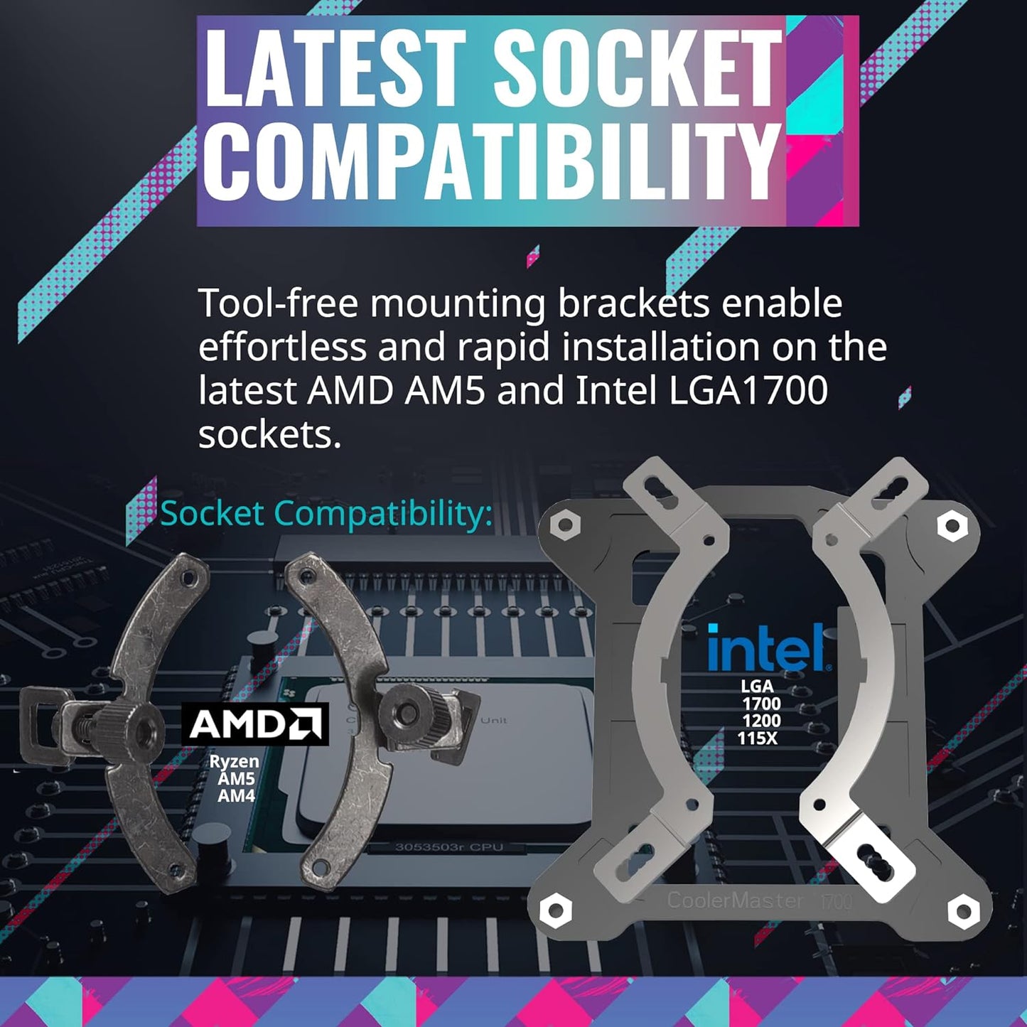 Cooler Master MasterLiquid 360L Core ARGB 360mm Close-Loop PWM AIO CPU Liquid Cooler - White