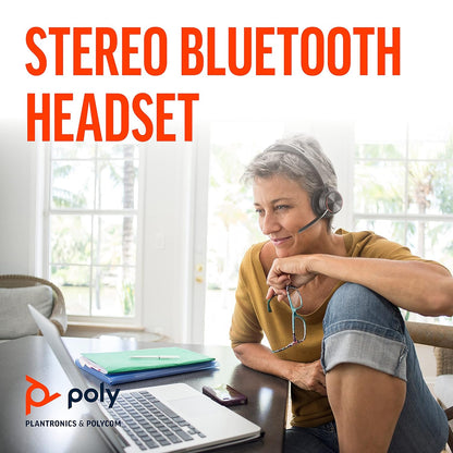 Poly Voyager FOCUS 2 UC USB-A Bluetooth Active Noise Canceling Stereo Headset with Boom Mic-77Y85AA- Black