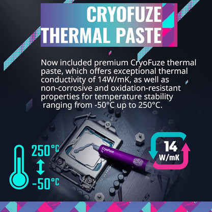 Cooler Master MasterLiquid 360L Core ARGB 360mm Close-Loop PWM AIO CPU Liquid Cooler - White