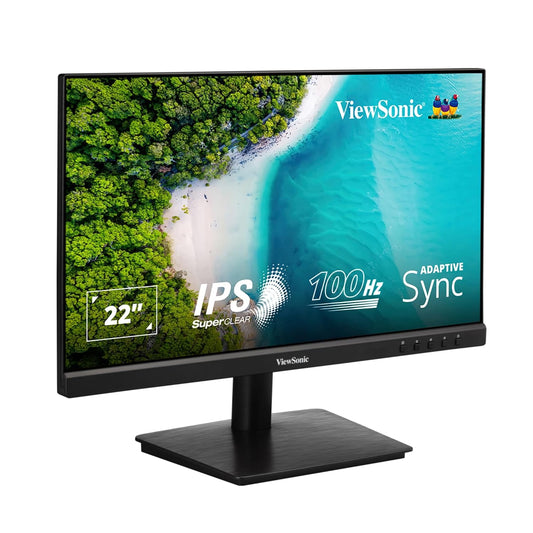 ViewSonic 22 Inch Full HD IPS 100Hz Adaptive Sync Flicker Free sRGB Eye-Care Technology Monitor
