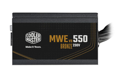 Cooler Master MWE Bronze 550 V3 550W ATX Non Modular Power Supply Unit - Black