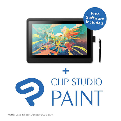 Wacom Cintiq 22 DTK-2260 21.5" 1080p FHD Creative Graphic Tablet with Pro Pen 2 - Black