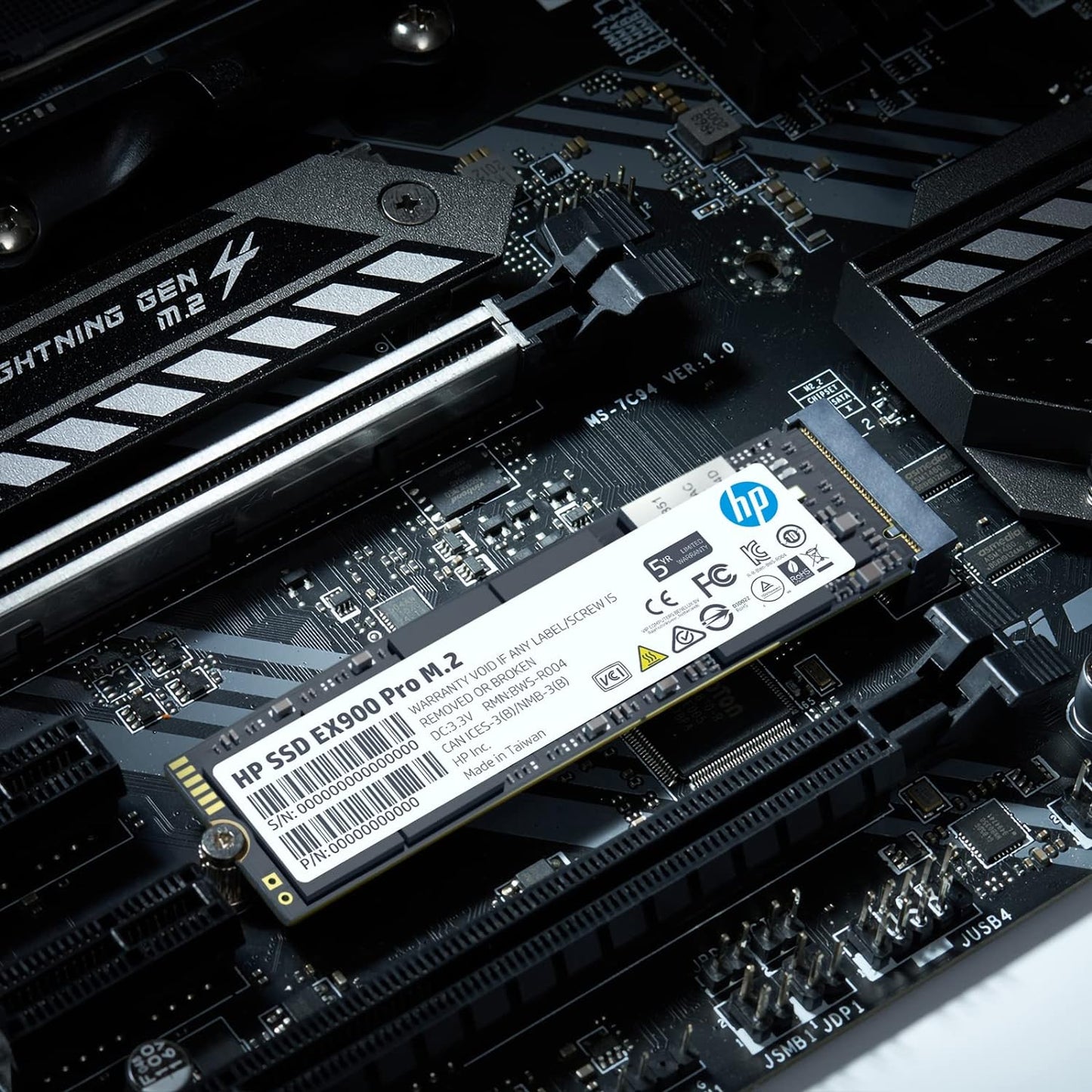 HP EX900 Pro 512GB NVMe PCIe Gen3 M.2 2280 3D NAND Internal SSD