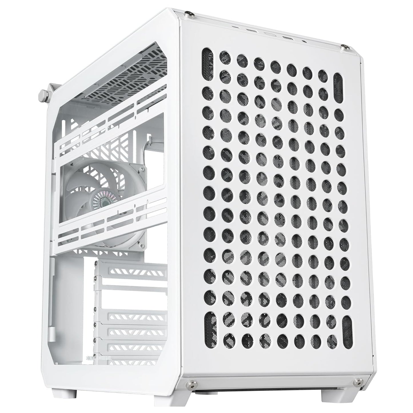 Cooler Master QUBE 500 Flatpack Small Mid-Tower ATX High Airflow Gaming Cabinet - White