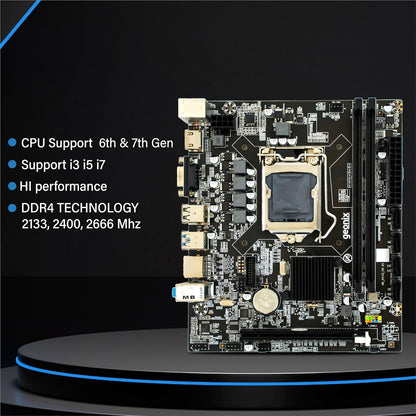 Geonix GX-H310 D4 LGA 1151 Socket High Speed USB 3.0 DDR4 Motherboard with Inbuilt M.2 Slot