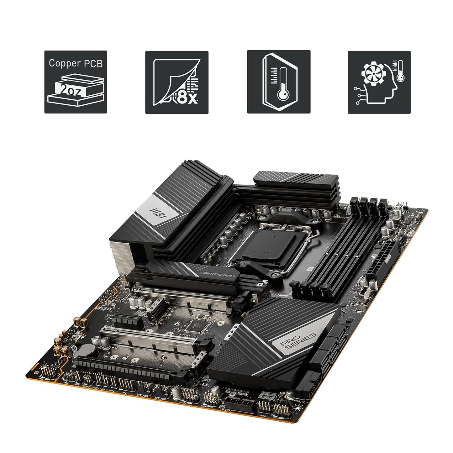 MSI PRO X670-P WIFI AM5 Socket Dual Channel DDR5 USB 3.2 ATX Motherboard