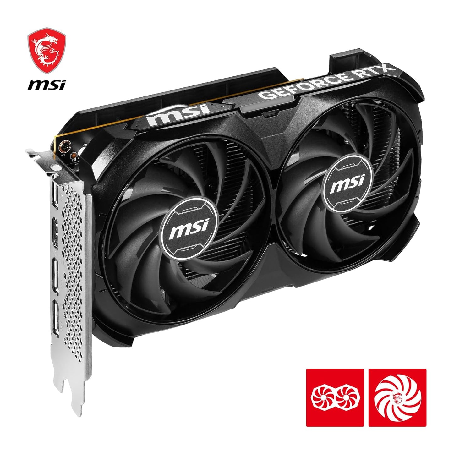 MSI GeForce RTX 4060 VENTUS 2X Black 8G OC 8GB GDDR6 128-Bit Graphics Card