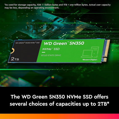 Western Digital 500GB WD Green SN350 NVMe Internal SSD Solid State Drive