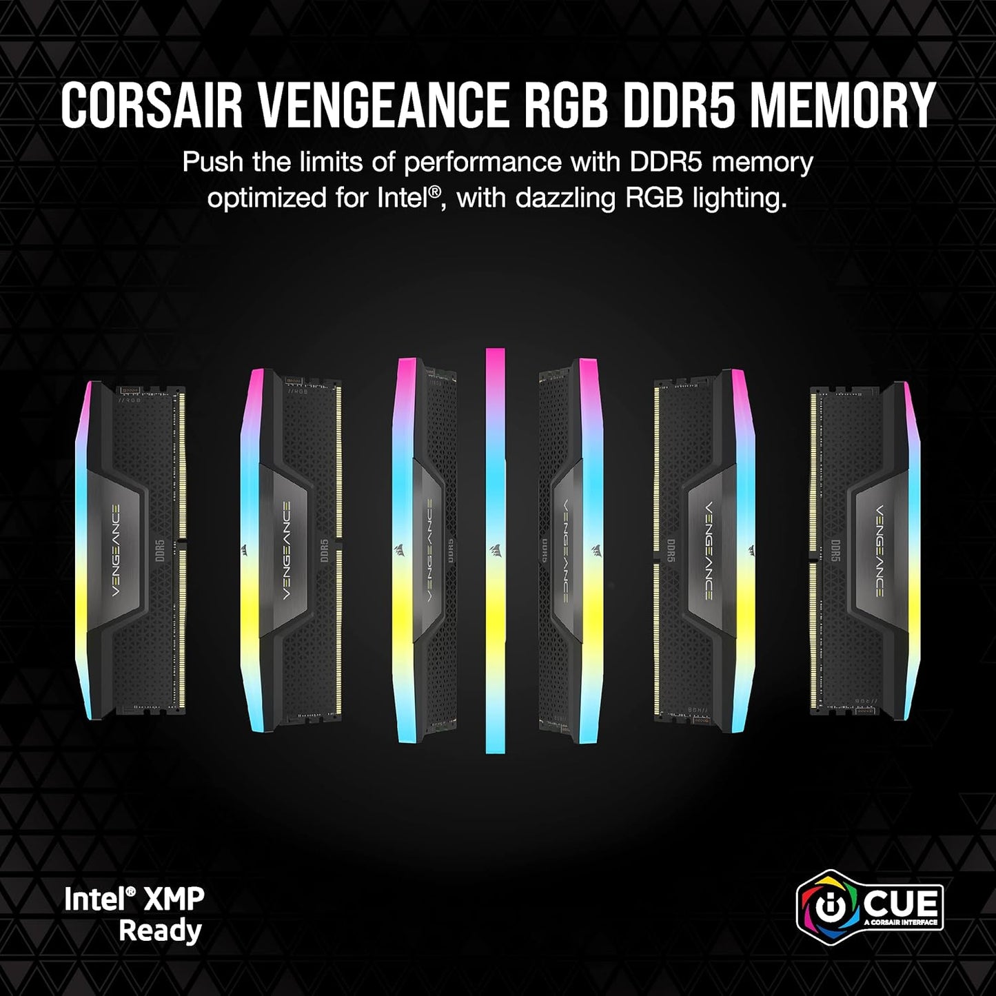 CORSAIR VENGEANCE 96GB (2x48GB) DDR5 RGB DRAM 7200MHz CL40 Desktop Memory