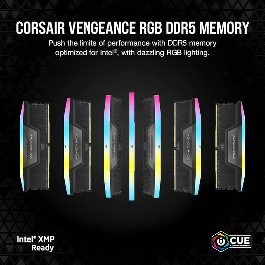 CORSAIR VENGEANCE 96GB (2x48GB) DDR5 RGB DRAM 7200MHz CL40 Desktop Memory
