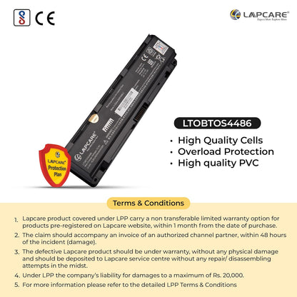 Toshiba PA502XX Series Compatible Laptop Battery 47.52Whr 4400mAh 10.8V 6 Cell