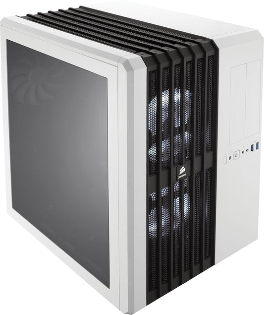 CORSAIR Carbide Series Air 540 Dual Chamber High Airflow ATX Cube Case - Arctic White