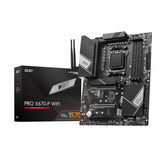 MSI PRO X670-P WIFI AM5 Socket Dual Channel DDR5 USB 3.2 ATX Motherboard
