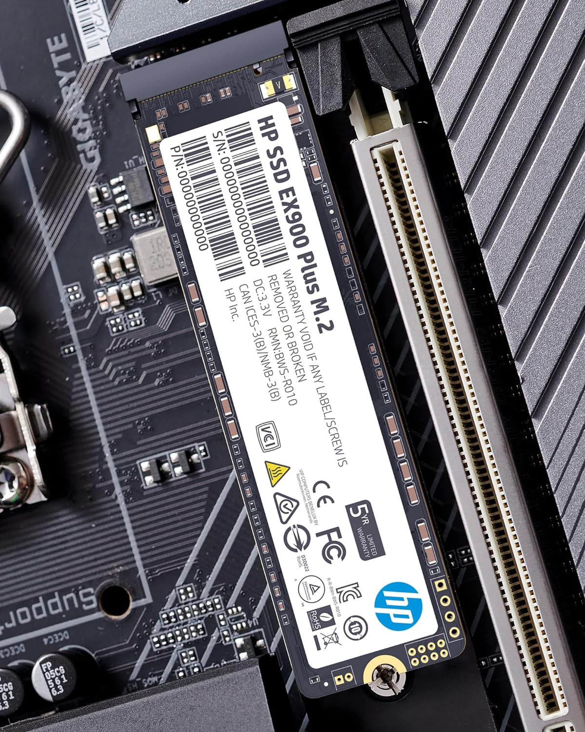 HP EX900 Plus 256GB NVMe PCIe Gen3 2280 3D NAND Internal SSD