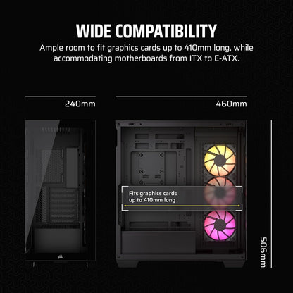 CORSAIR 3500X ARGB Mid-Tower PC Cases