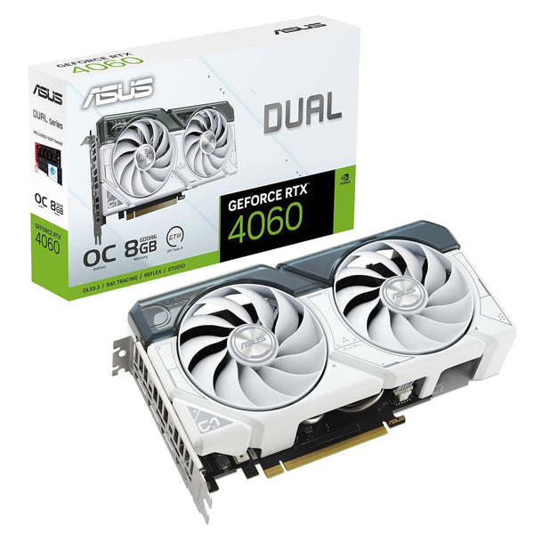 ASUS Dual GeForce RTX 4060 8GB GDDR6 OC Edition Graphic Card (White)