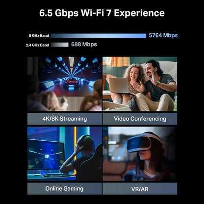 TP-Link BE6500 Archer BE400 Dual-Band Whole Home EasyMesh Wi-Fi 7 Router