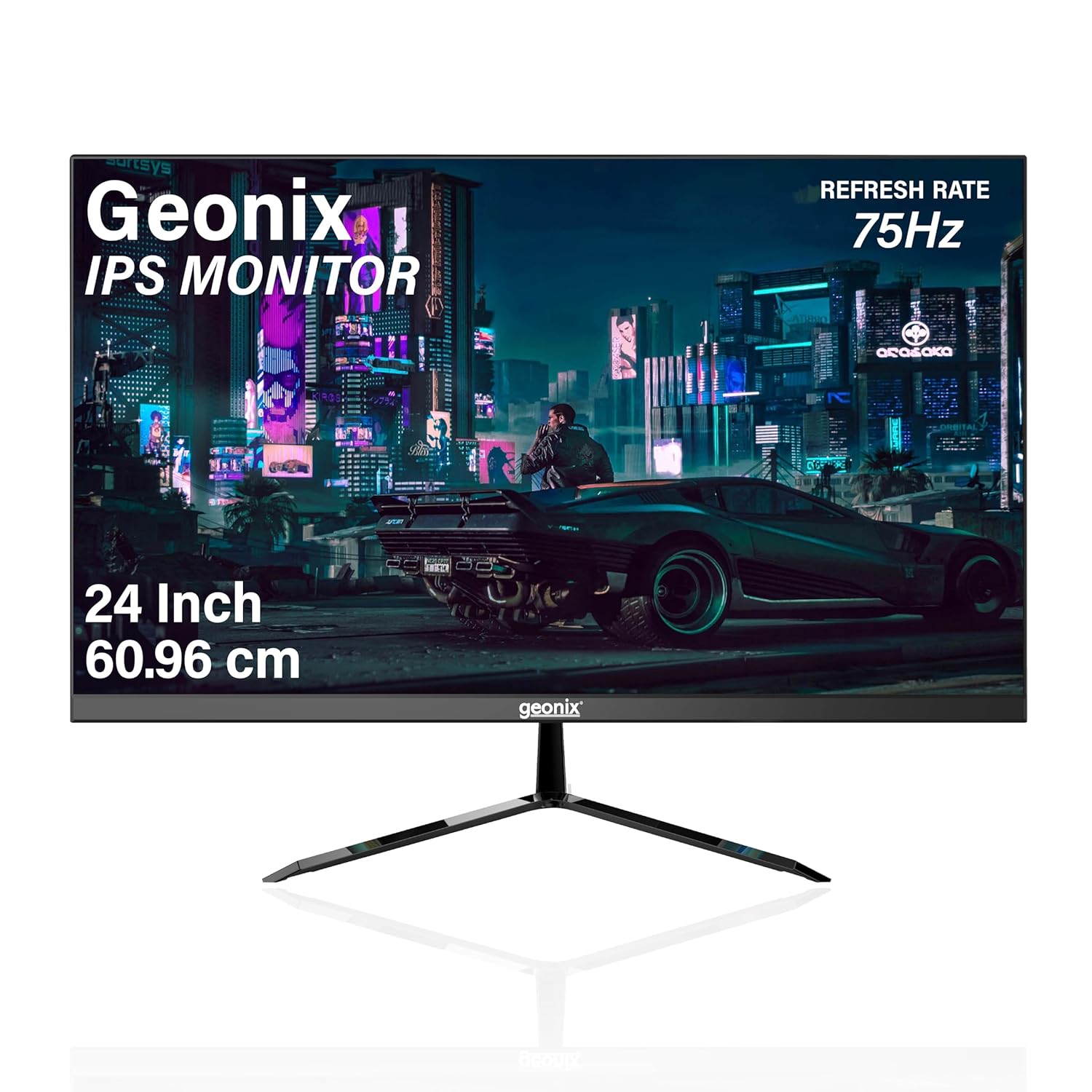 GEONIX 24 Inch IPS Panel Full HD Monitor Frameless Display - tpstech.in