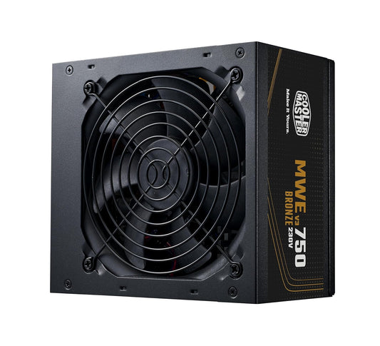 Cooler Master MWE 750 V3 230V 80 Plus Bronze Certified Non-Modular Power Supply – Black
