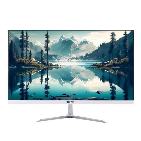 GEONIX 22 Inch 1920 x 1080 Full HD VA Panel Borderless 75Hz 3ms HDMI VGA Monitor (White)