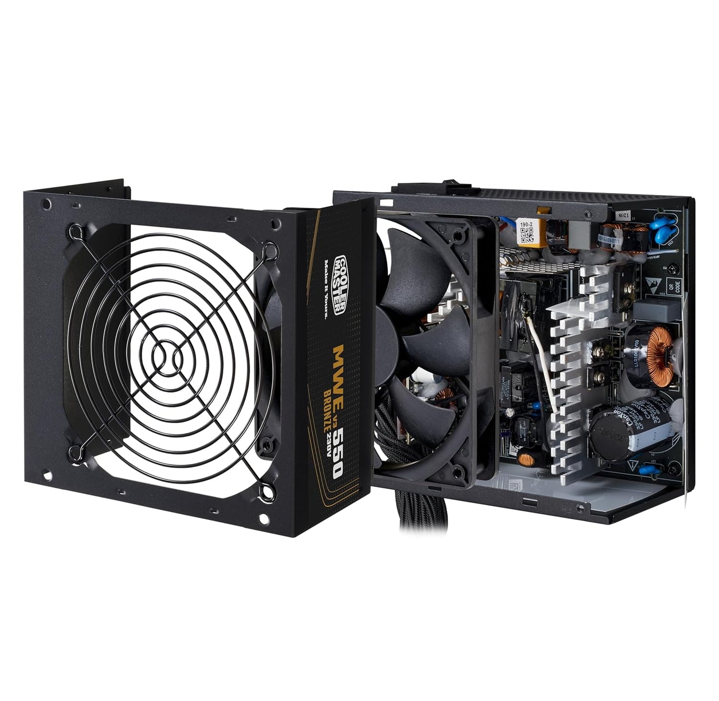 Cooler Master MWE Bronze 550 V3 550W ATX Non Modular Power Supply Unit - Black