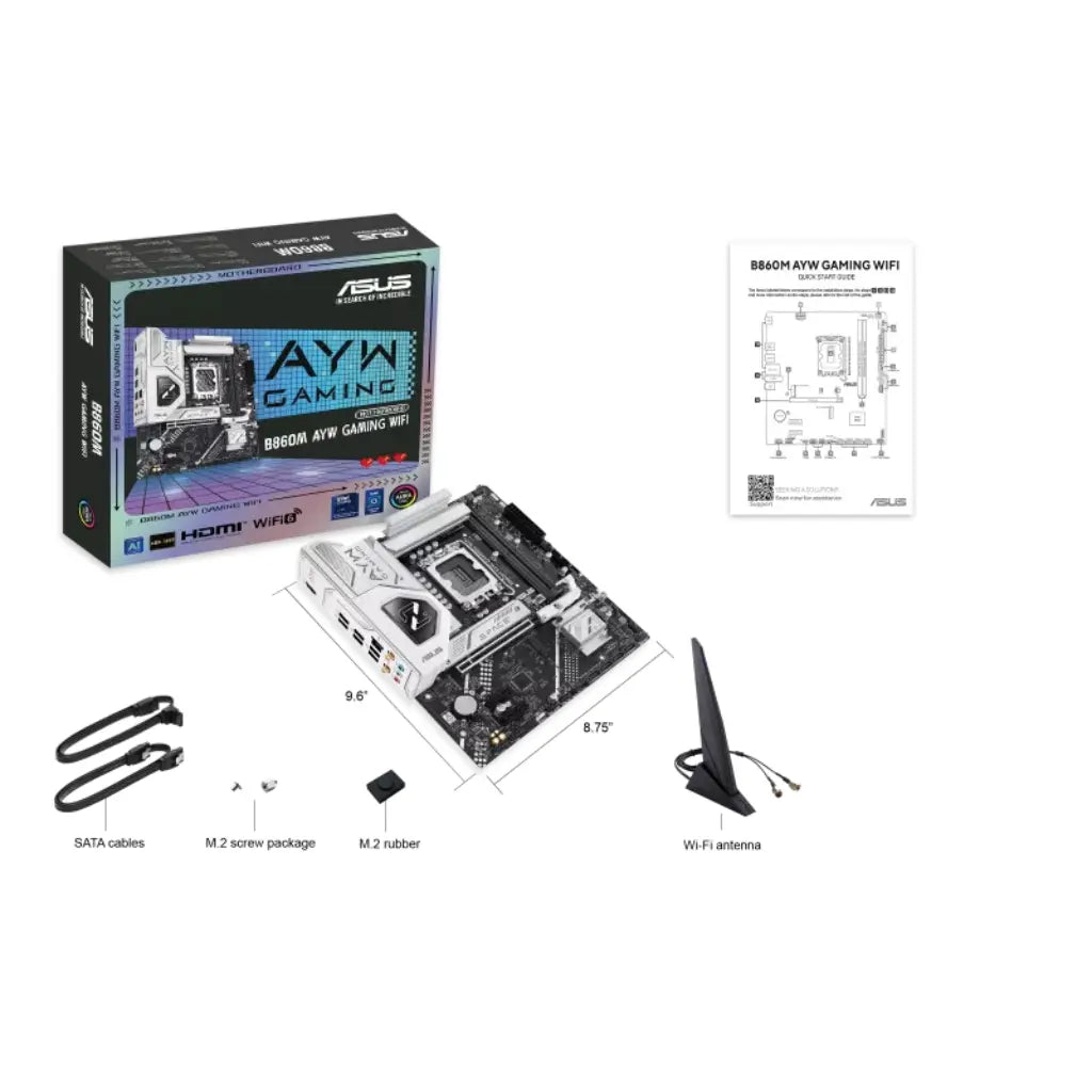 ASUS B860M AYW GAMING WIFI B860 LGA1851 DDR5 microATX WiFi 6 Motherboard-tpstech.in