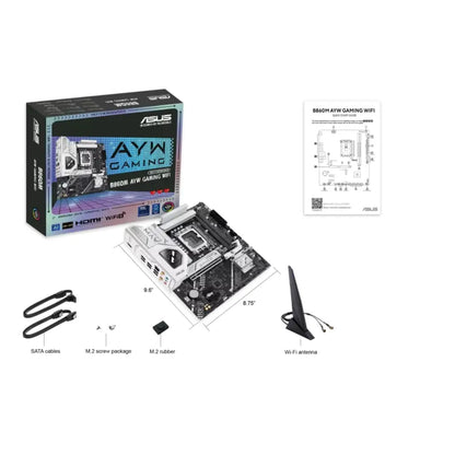 ASUS B860M AYW GAMING WIFI B860 LGA1851 DDR5 microATX WiFi 6 Motherboard-tpstech.in