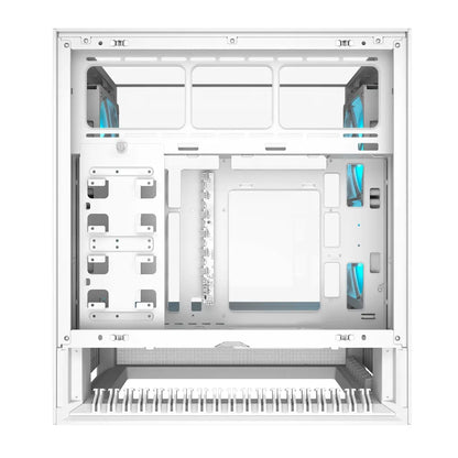 Cougar OmnyX Mid‑Tower PC Case with Omnidirectional Dynamic Flow Quad 160mm PWM Fans - White-tpstech.in