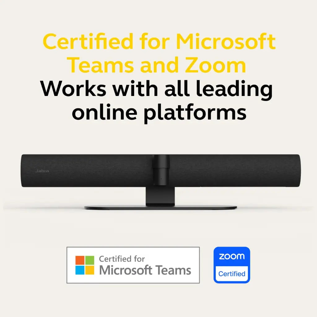 Jabra PanaCast 50 180° Panoramic 4K Intelligent Video Bar remium Meeting Room Conference Camera with 13MP Triple Cameras & 8‑Microphone Array-tpstech.in