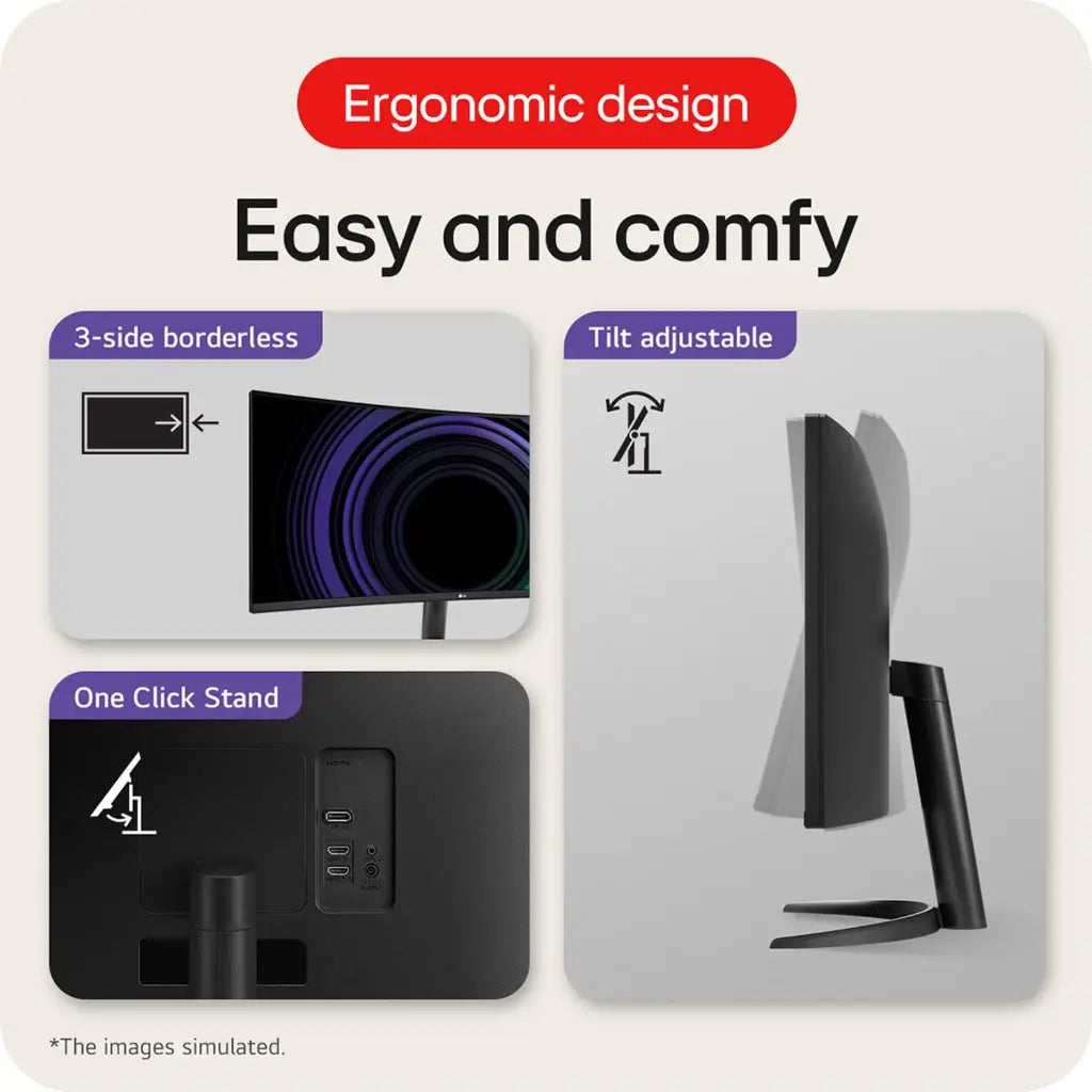 LG 34WR50QK-B 34" UltraWide Curved 100Hz WQHD Monitor-tpstech