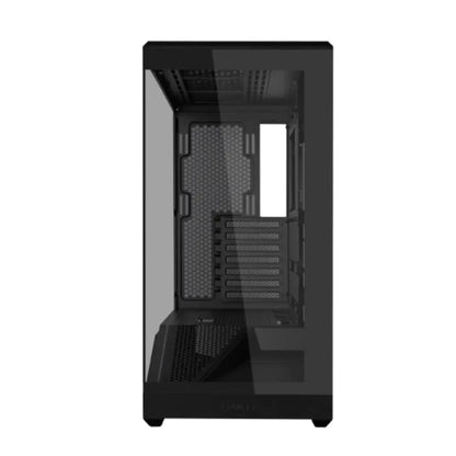 Lian Li Vector V100X Mid Tower Dual Tempered Glass PC Case with Back‑Connect Support - Black-tpstech.in