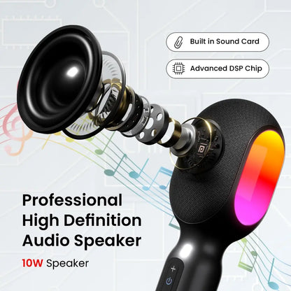 Portronics Dash 2 POR 1932 Wireless Karaoke Microphone 10W Speaker-tpstech.in