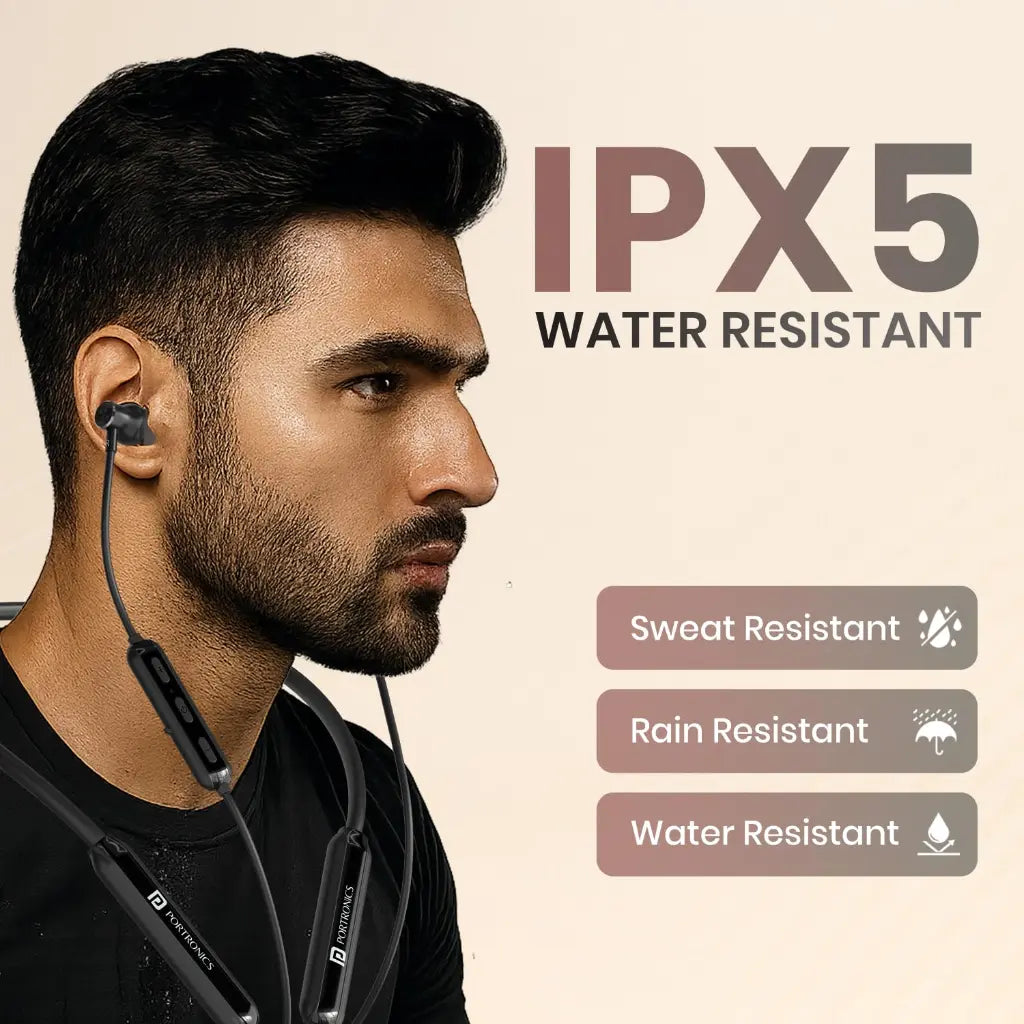 Portronics Harmonics Y2 POR 3109 Bluetooth 5.3 Neckband with 70H Playtime-tpstech.in