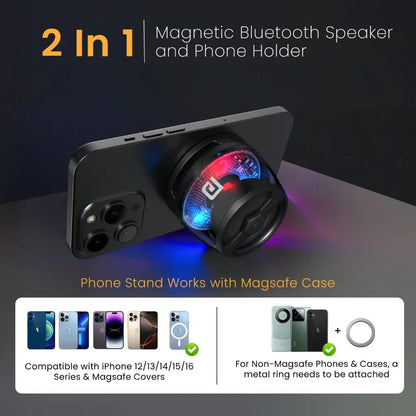 Portronics POR 2671 Nadya 6W Magnetic Bluetooth Speaker with Magsafe Mobile Stand-tpstech.in