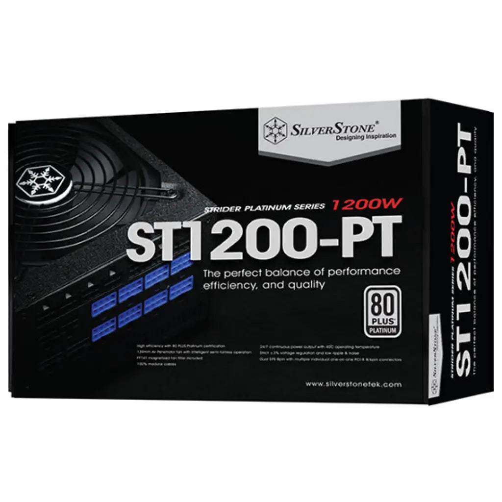 SilverStone Strider Platinum SST ST1200 PT 1200W Fully Modular 80 Plus Platinum ATX Power Supply-tpstech.in