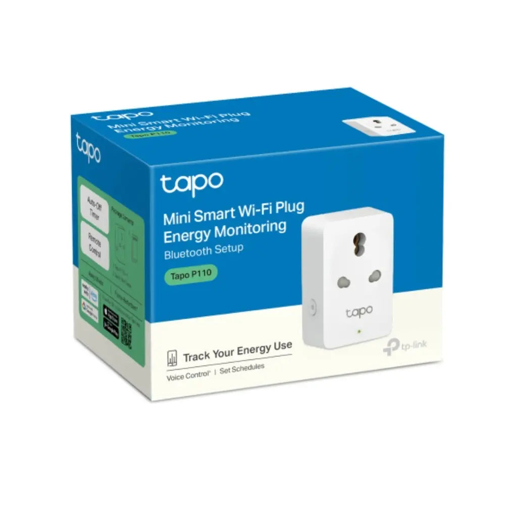 TP-Link Tapo P110 Mini Smart Wi-Fi Plug with Energy Monitoring Voice Control Works with Alexa & Google Assistant-tpstech.in