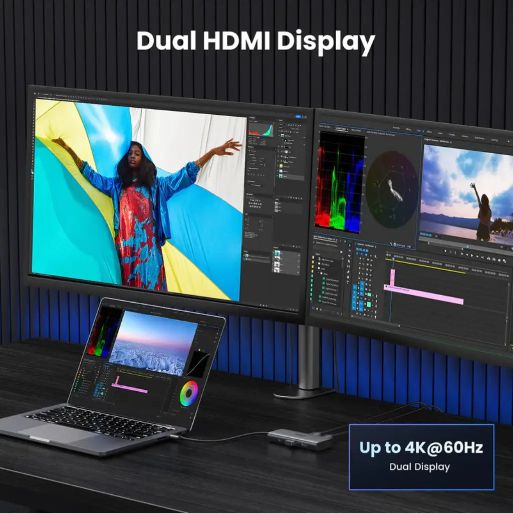 Ugreen Revodok Pro 15852 6-in-1 USB-C Hub with 4K@60Hz DisplayPort 100W PD-tpstech.in