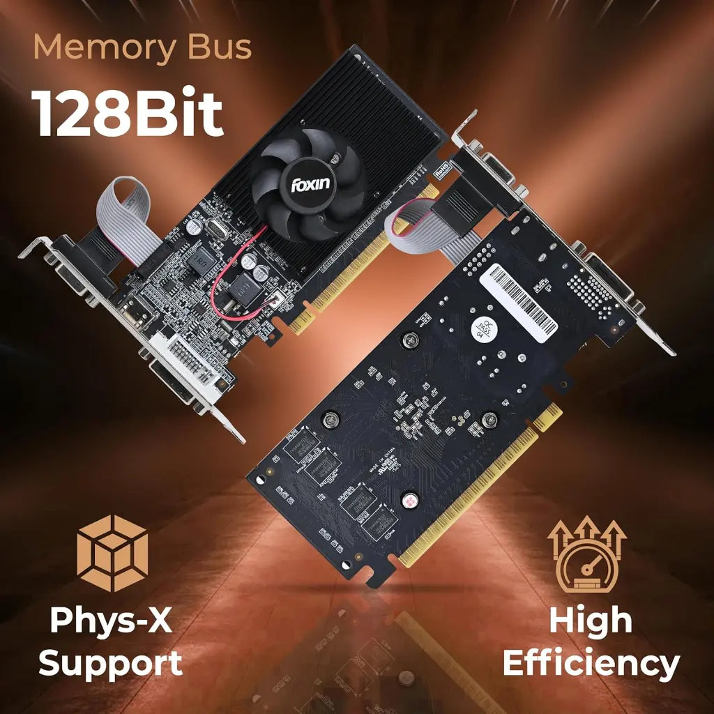 Foxin GT740 4GB 128‑Bit DDR3 High‑Efficiency Desktop Graphics Card