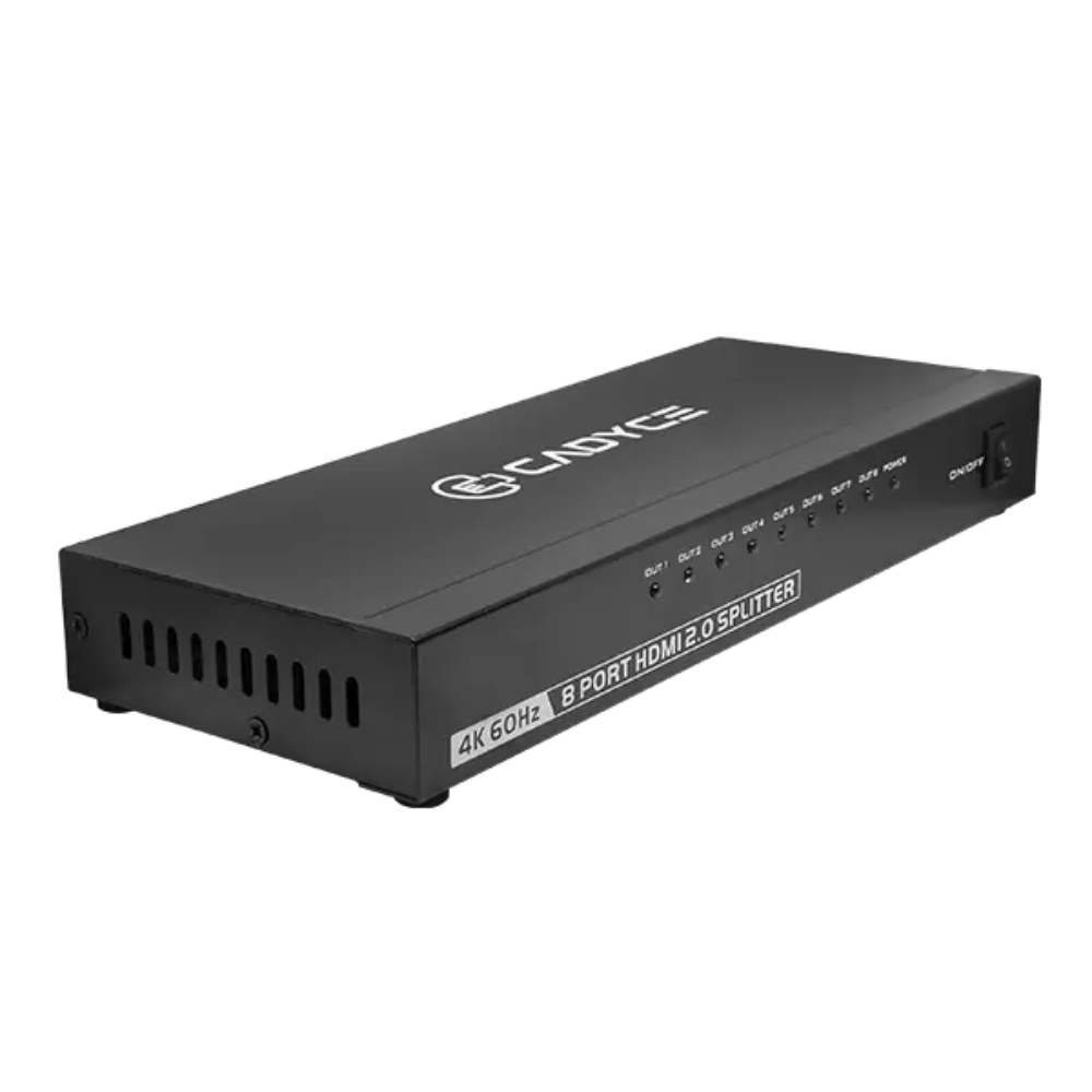 Cadyce CA-8HDSP 1 x 8 HDMI Splitter with 4K Support - Black