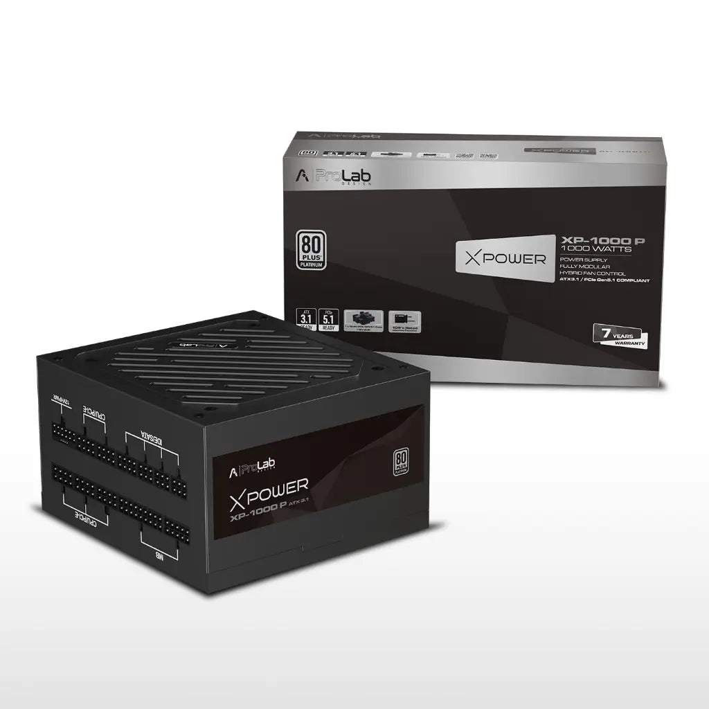 Prolab XPower XP‑1000P 1000W ATX 3.1 80 Plus Platinum Fully Modular Power Supply-tpstech.in
