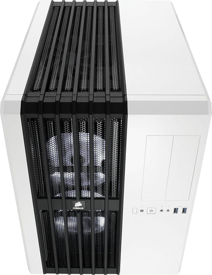 CORSAIR Carbide Series Air 540 Dual Chamber High Airflow ATX Cube Case - Arctic White