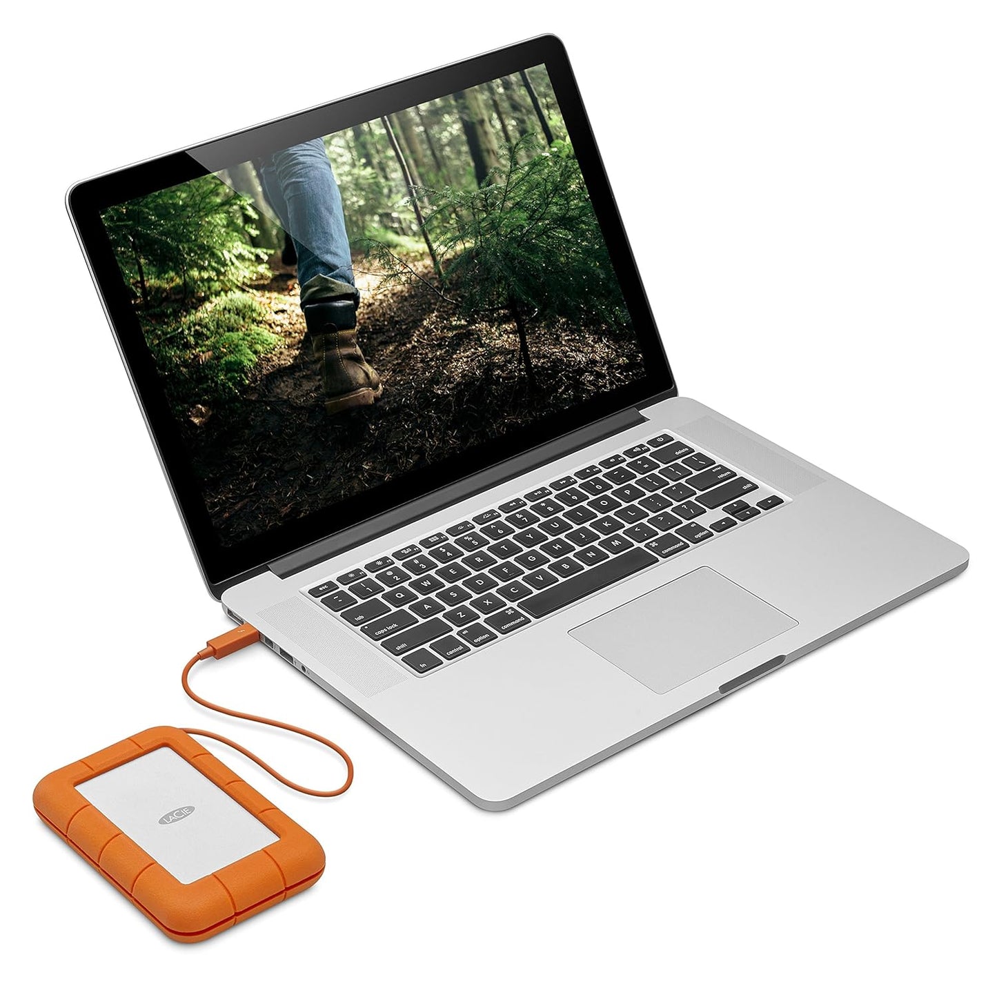 LaCie Rugged USB-C 4TB Portable External Hard Drive with 2-Year Data Recovery Service