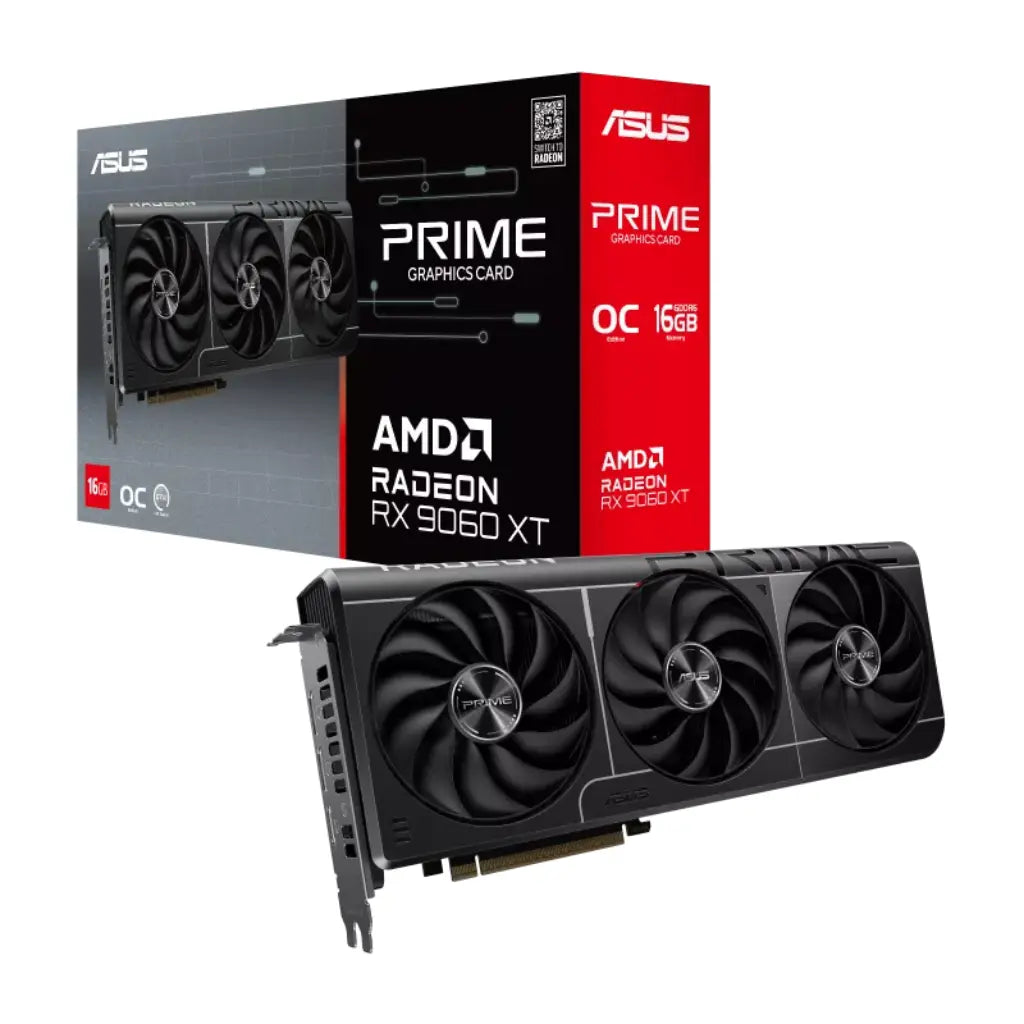 ASUS Prime Radeon RX 9060 XT OC Edition 16GB GDDR6 Triple‑Fan Graphics Card-tpstech.in