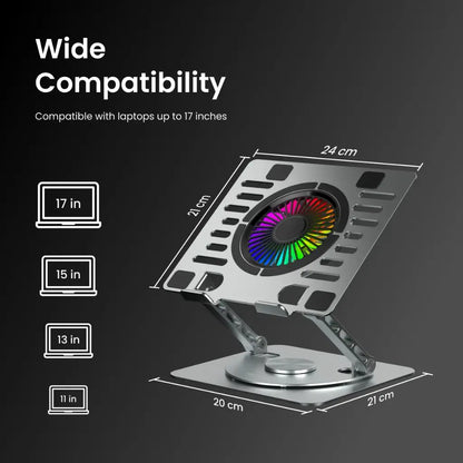 Portronics My Buddy Spinlight POR 2002 Laptop Stand with 1200 RPM Cooling Fan