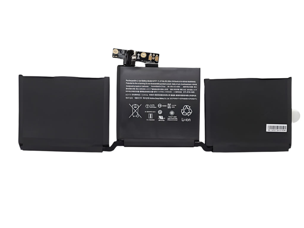Apple A2171 OEM 58.2Wh 3800mAh 13.05V 3 Cell Laptop Battery for Select Apple Laptops