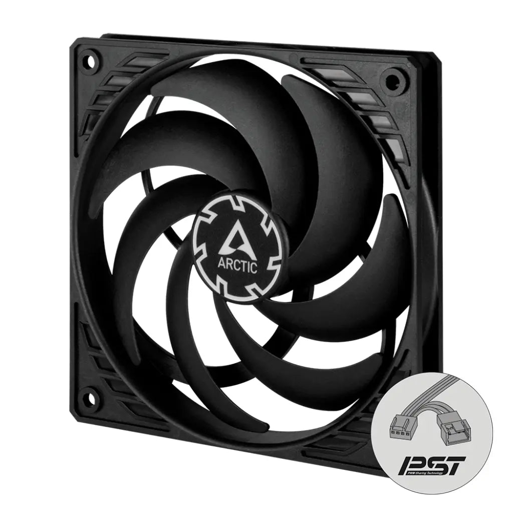 ARCTIC P12 Slim PWM PST 120mm Low-Profile Case Fan with Cable Splitter-tpstech.in