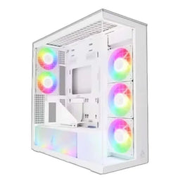 ARCTIC Xtender VG Mid Tower Tempered Glass Gaming Computer Case - White-tpstech.in