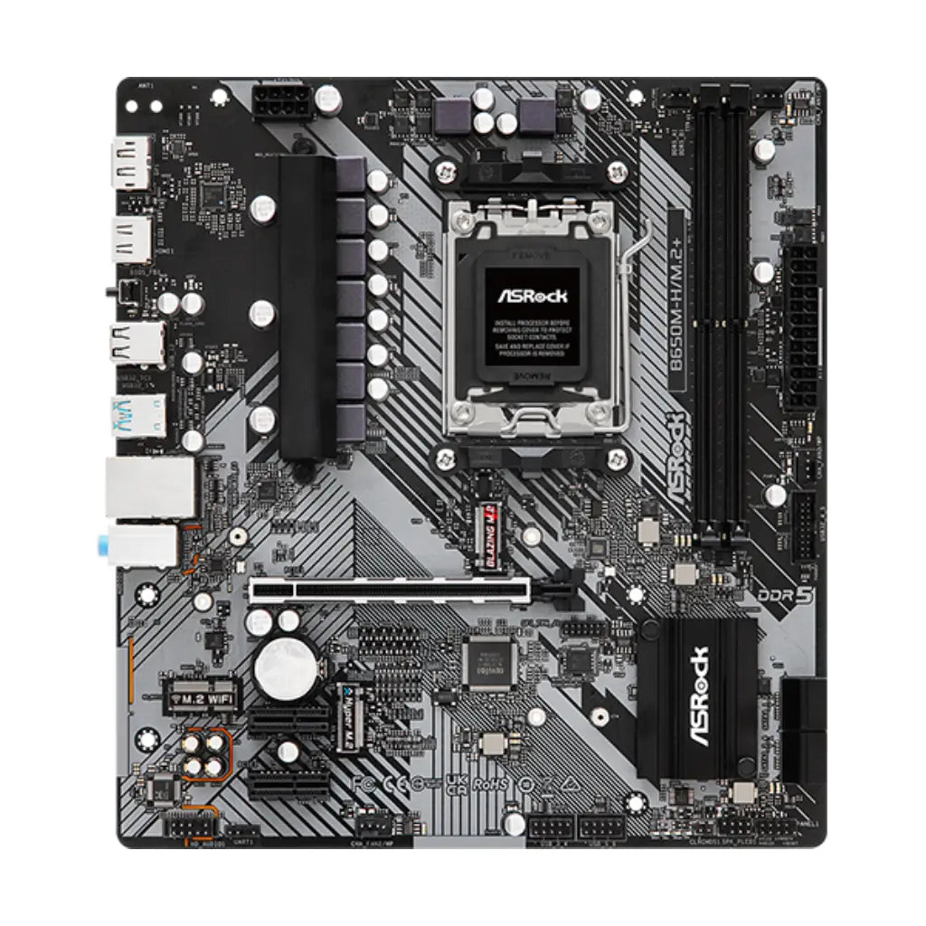 ASRock B650M-H/M.2+ B650 Micro ATX AM5 DDR5 Motherboard-tpstech.in