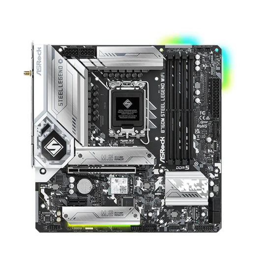 ASRock B760M Steel Legend Wi-Fi DDR5 Intel LGA 1700 Micro ATX Motherboard-tpstech.in