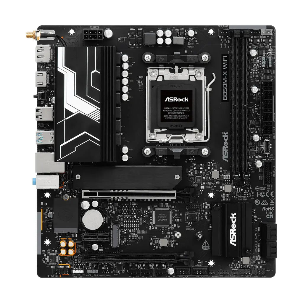ASRock B850M X WiFi R2.0 AMD B850 AM5 Micro ATX DDR5 Motherboard with WiFi 6E-tpstech.in
